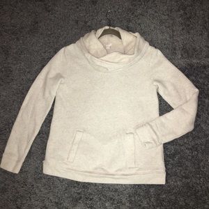 J. Crew cream cowl neck sweatshirt